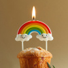 Свеча для торта, радуга, 8 см, 11 см, парафин FNtastic 506-203